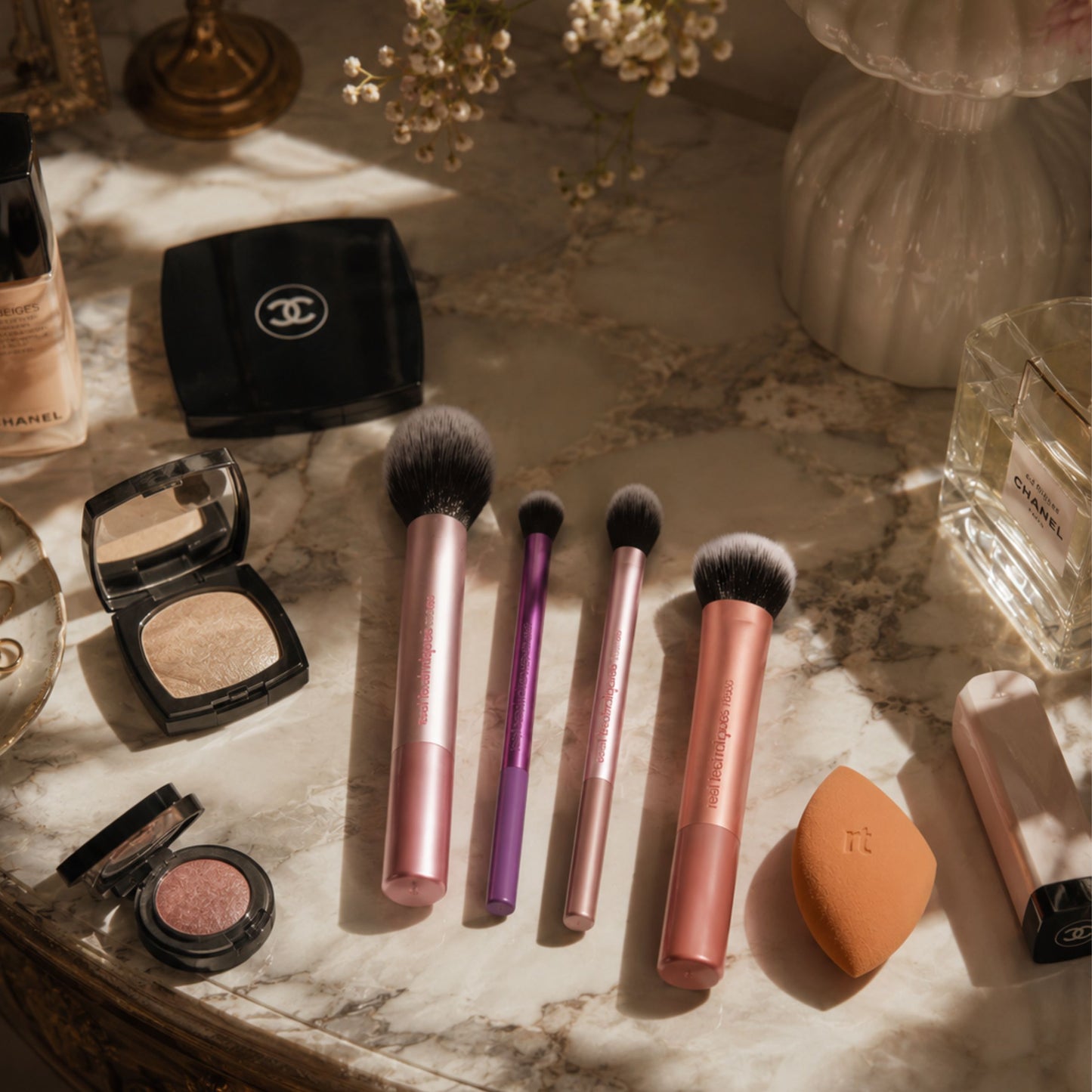 Real Techniques Everyday Essentials Makeup Brush Complete Face Set