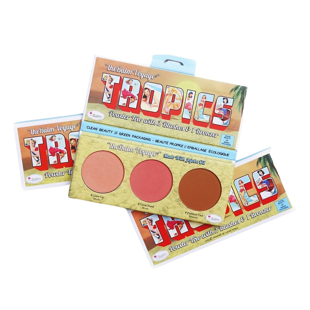 theBalm Voyage Tropics Powder Trio with 2 Blushes and 1 Bronzer
