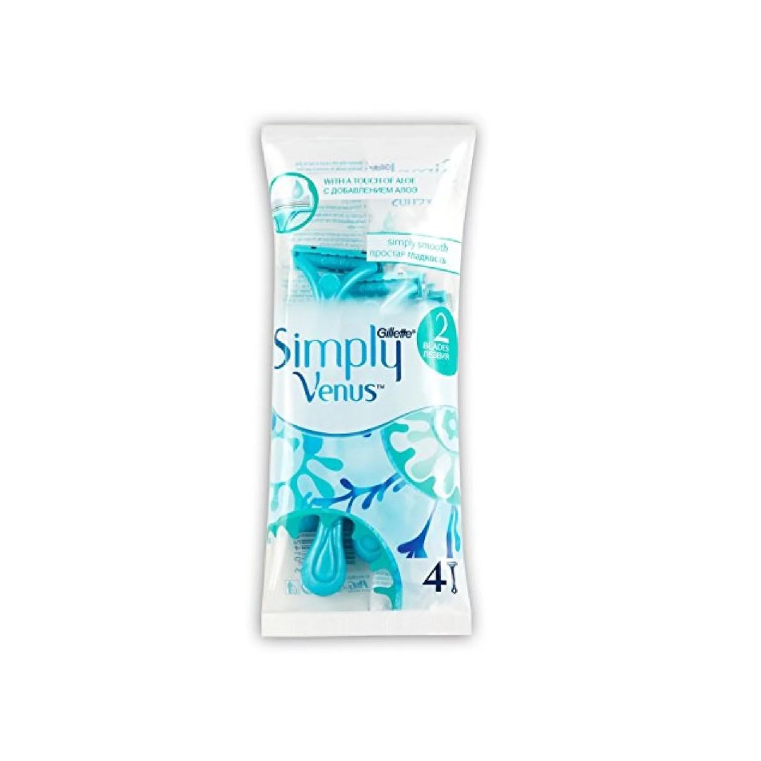 Venus 2 - Blade Disposable Razor 4 Count - Makeup lagersalg