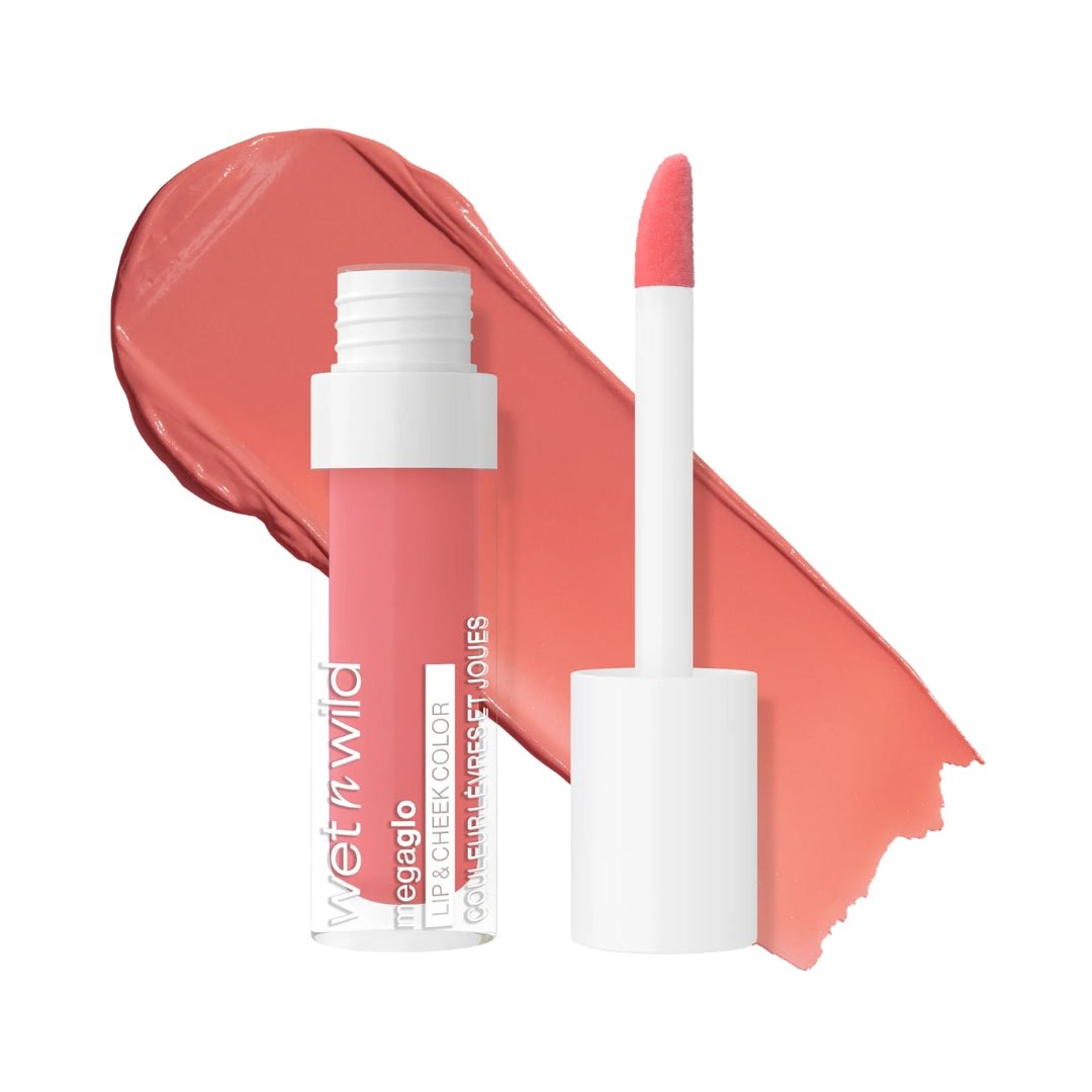 Wet n Wild Mega Glo Lip & Cheek Color Lip and Cheek Tint with Soft Matte Finish Lightweight and Buildable Formula for a Natural-Looking Flush Rosy Romance