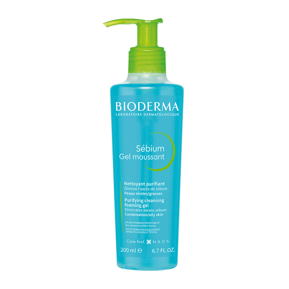 Bioderma Sebium Foaming Cleansing Gel 200ml Purifying And Foaming Gel For Combination To Oily Skin