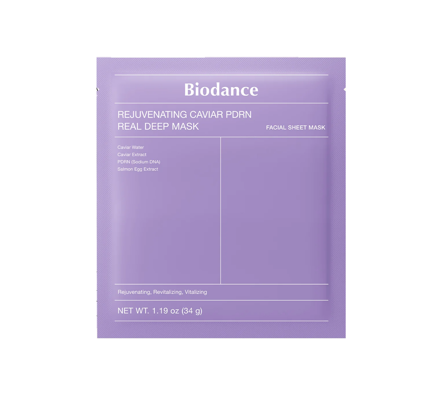 Biodance Rejuvenating Caviar PDRN Real Deep Mask 34g 1pcs