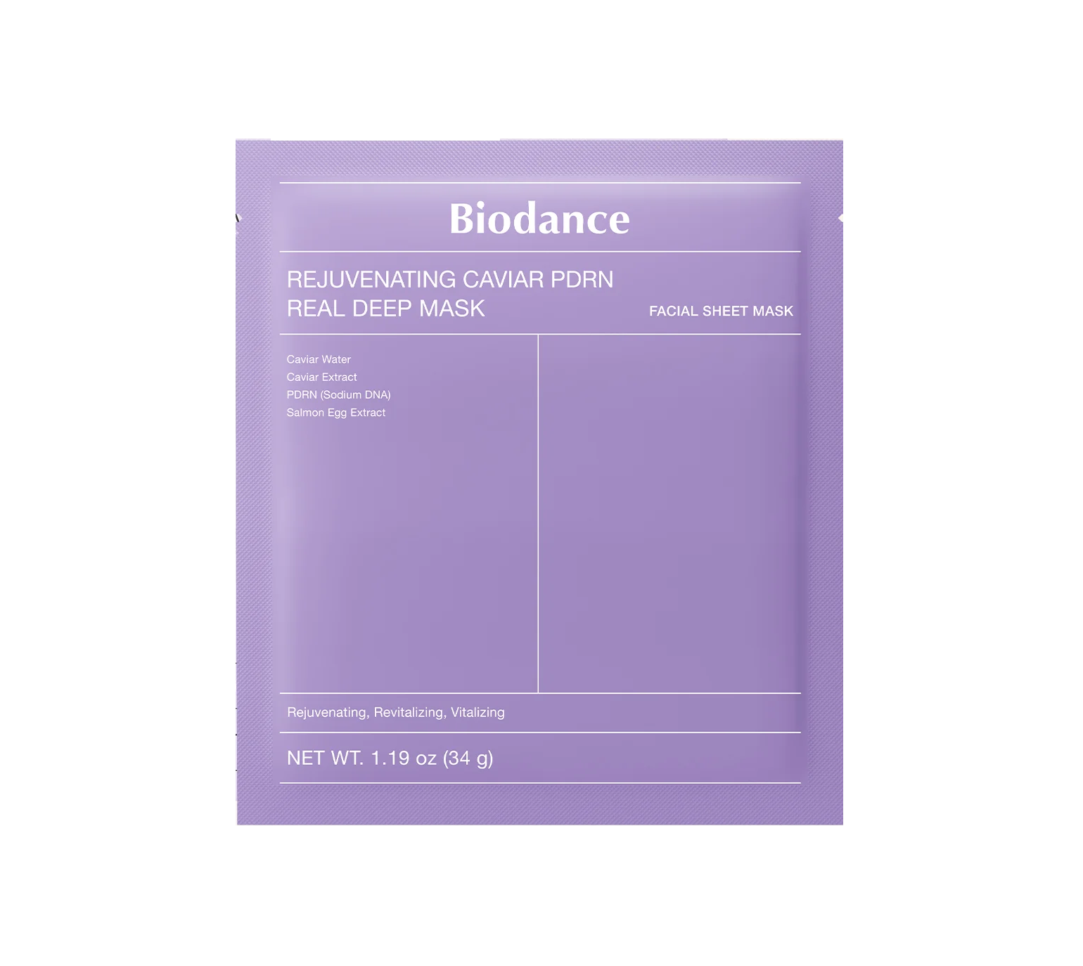 Biodance Rejuvenating Caviar PDRN Real Deep Mask 34g 1pcs