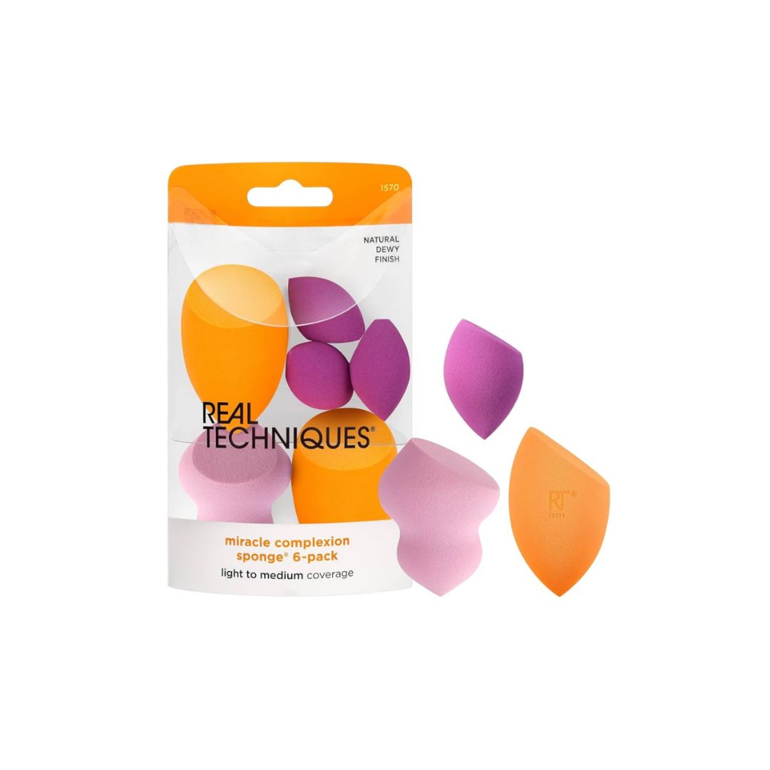 Real Techniques 6 Miracle Complexion Sponges Makeup Brush Set