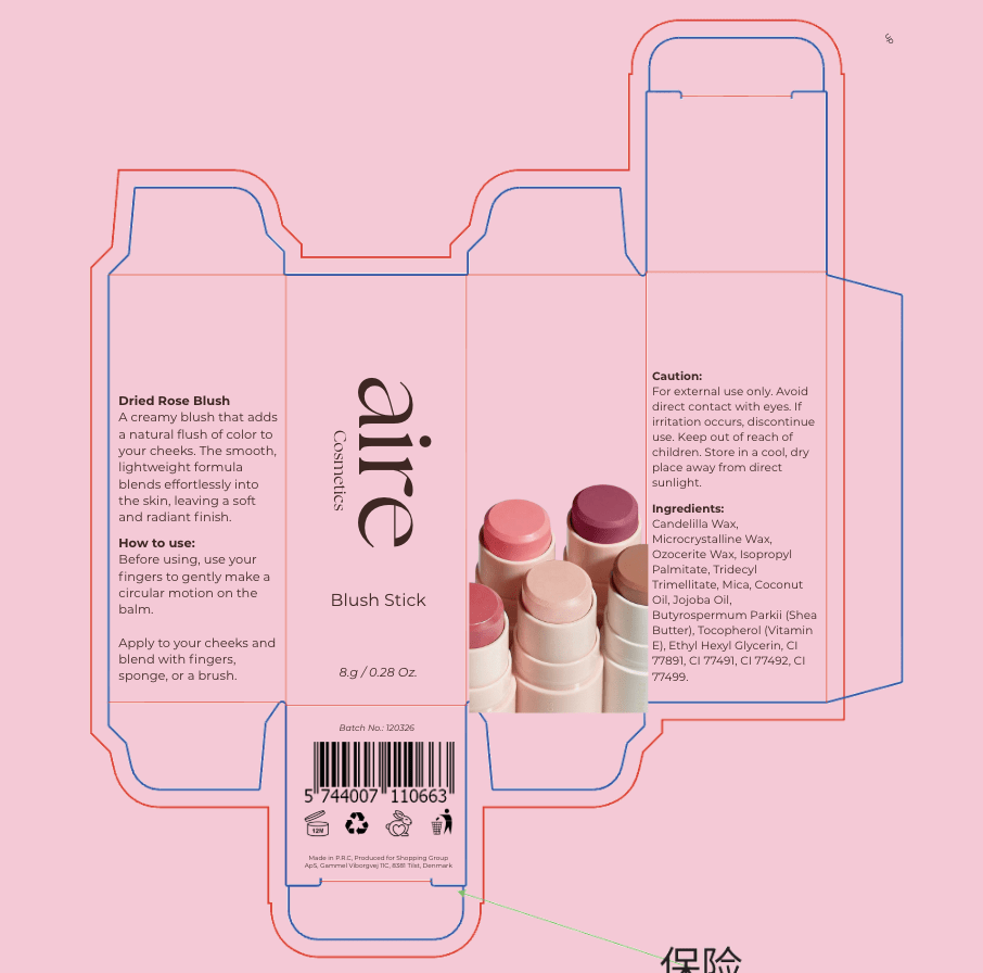 Aire Cosmetics Blush Stick 8g - Makeup lagersalg