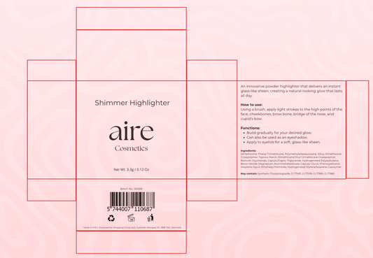 Aire Cosmetics Shimmer Highlighter 3.3g